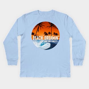 Beach Dreaming - Surf, Sand, and Sunsets Kids Long Sleeve T-Shirt